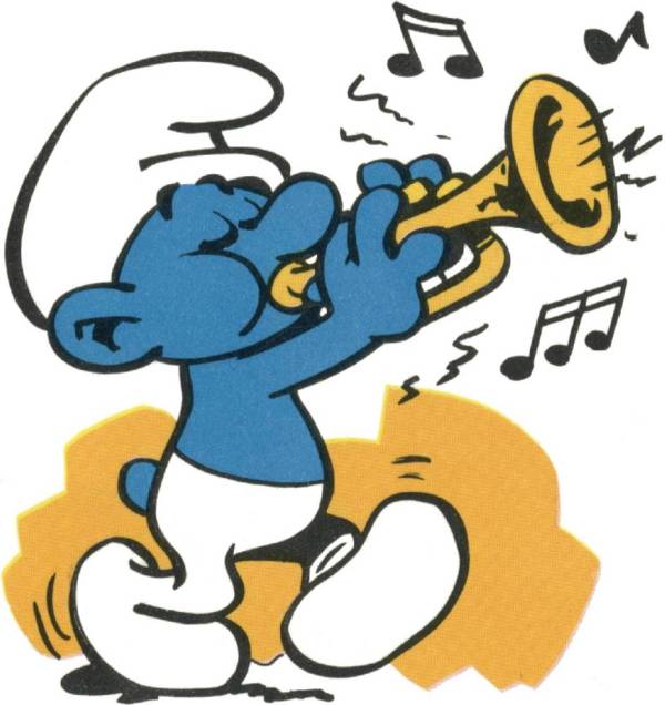 Schlumpf mit Trompete